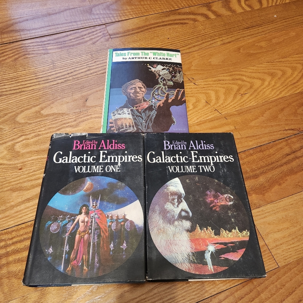 Galactic Empires Volumes 1 & 2 Brian Aldiss Arthur Clarke Tales Sci-Fi Books